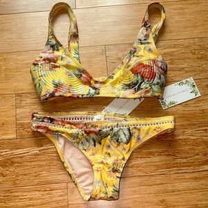 Chelsea & Violet Yellow Floral Bikini